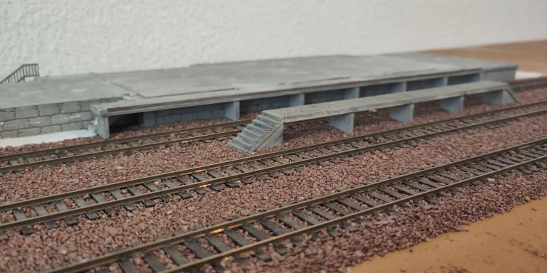 A close-up photo of the finished tracks
